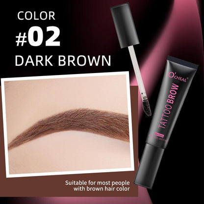 Brow Dye Color Cream Set: Long-Lasting Eyebrow Tinting Cream (Included Brow Stencil + Applicator Brush)
