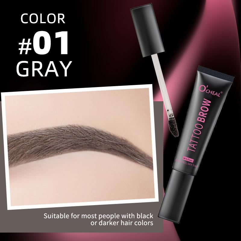 Brow Dye Color Cream Set: Long-Lasting Eyebrow Tinting Cream (Included Brow Stencil + Applicator Brush)