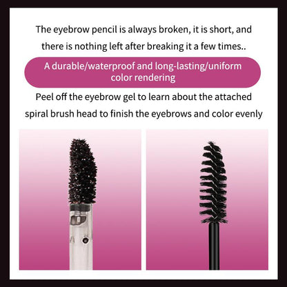 Brow Dye Color Cream Set: Long-Lasting Eyebrow Tinting Cream (Included Brow Stencil + Applicator Brush)