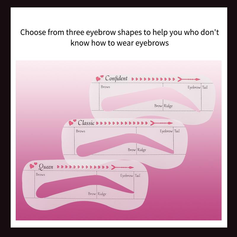 Brow Dye Color Cream Set: Long-Lasting Eyebrow Tinting Cream (Included Brow Stencil + Applicator Brush)